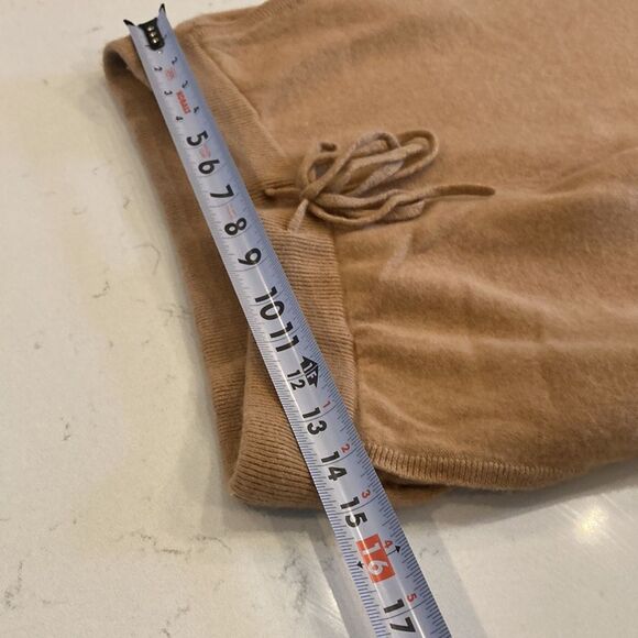 Gentle Herd 100% cashmere camel tan drawstring jogger pants with pockets size XL - Picture 5 of 9